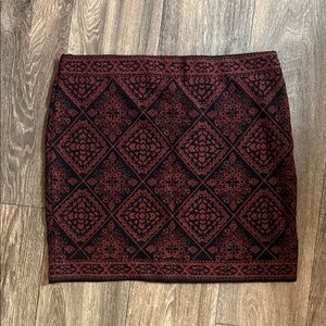 Search for Sanity Black and Red Geometric Pencil Skirt